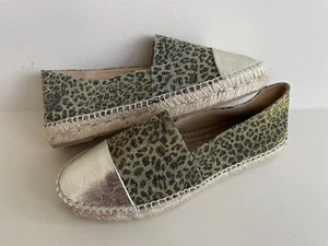 Toni Pons Origens Animal Print Gold Shimmer Flat Espadrilles NEW EU 37 / UK 4 - Picture 1 of 12