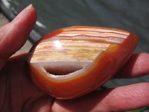 Carnelian Crystal Cave druzy Healing Natural Polished orange nice grade 127g - Picture 1 of 13