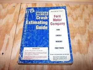 Motor Crash Estimating Guide - OEM March 1981 Ford Lincoln Mercury Cars & Trucks - Picture 1 of 2