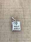 Sterling Silver Holy Bible Book Jesus Christian Hinged Moveable Charm Pendant
