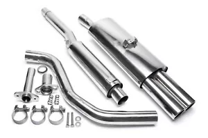 Impianto di Scarico Sportivo Acciaio Inox 2x76mm VW Polo 3 86c 2F - Foto 1 di 1