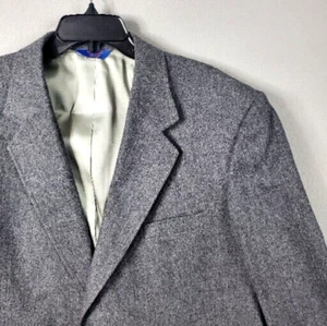Vintage Pendleton Wool Blazer Mens 44R Metal Buttons Sport Coat Jacket Gray - Picture 1 of 10