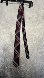 Calvin Klein Men’s Tie Maroon With Stripes New With Tags 56 Inches 3 Inch Wide - Picture 1 of 5
