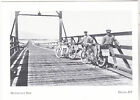 *Montana Postcard-"Motorcycle Trek" -1911- (Two Men on Bridge)  *Helena  {S2}