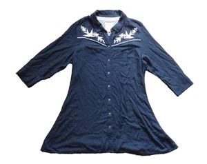 Womens Soulcal & Co Cowboy Country Style Long Shirt Tunic - Picture 1 of 8