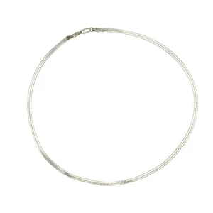 Italien 925 Sterlingsilber flache Fischgrät Kette Halskette Karabinerverschluss 18" Repa - Bild 1 von 9