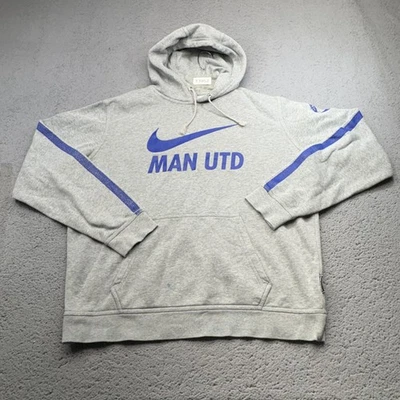 Manchester United Hoodie Mens Large Soccer Nike Pullover Center Swoosh Man Utd - Image 1 of 4