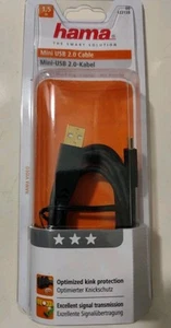 Hama Video HQ USB 2.0 Kabel USB-A/Mini-USB-B 1,5m Schwarz Vergoldet - Bild 1 von 2