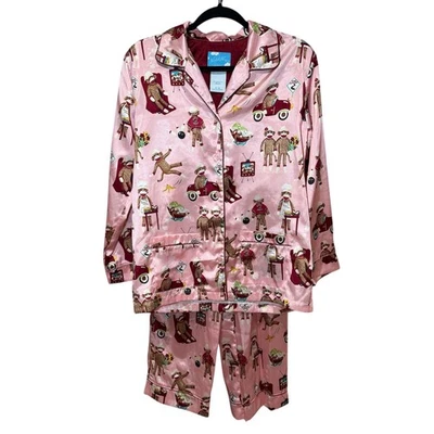 Nick & Nora Pijama Conjunto Calcetín Monos Rosa Sedoso Niño Talla XL 16 Foto 1 de 4