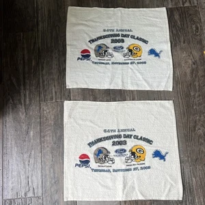 Detroit Lions vs Green Bay Packers Thanksgiving 2003 NFL SGA Rallye Handtuch Lot 2 - Bild 1 von 5