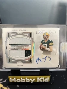 2022 Panini Flawless Aaron Rodgers Dual Patch On Card Auto /10 - Picture 1 of 2