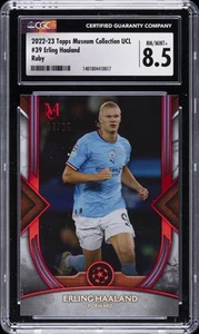 2022-23 MUSEUM COLLECTION UCL RUBY #39 ERLING HAALAND CGC 8.5 - Picture 1 of 2