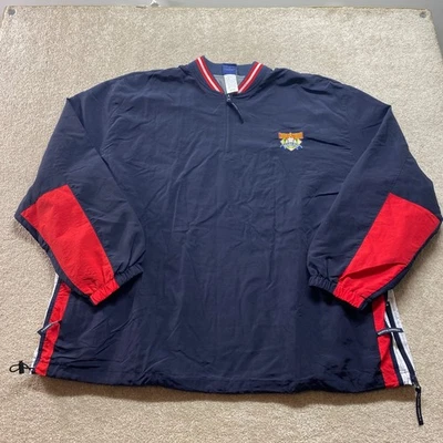 Chaqueta Cooperstown Para Hombres 3XL Azul Dreams Park Pullover Rompevientos Cuarto Cremallera Foto 1 de 4