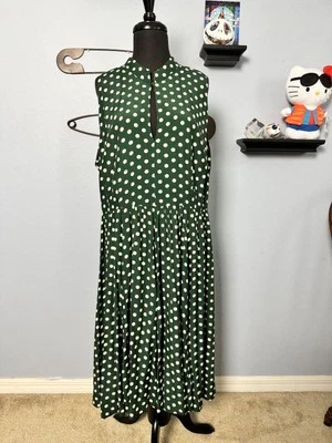 Trashy Diva зеленый ирландский в горошек трамвай платье sz 18 GUC - Изображение 1 из 4