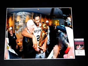 COACH GREGG POPOVICH SAN ANTONIO SPURS NBA HOF SIGNED 16X20 PHOTO JSA COA!! - Picture 1 of 1