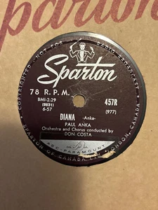 PAUL ANKA DIANA TELL ME THAT YOU LOVE ME SPARTON 78 RPM - Picture 1 of 5