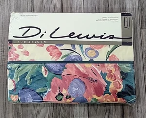 NIP - Vintage 1991 Revman Di Lewis QUEEN FLAT Floral GAUGUIN Sheet Cottagecore - Picture 1 of 5