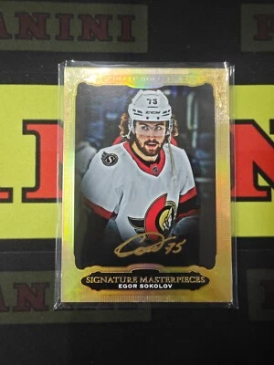 2021-22 Upper Deck Ultimate Collection Masterpieces Auto Egor Sokolov SP - Image 1 of 2