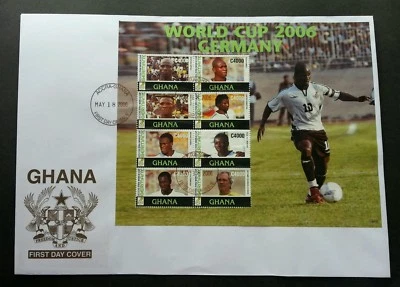 Ghana Alemania Copa Mundial de la FIFA Fútbol 2006 Juegos Deporte (hoja FDC) *ver escaneo Foto 1 de 4