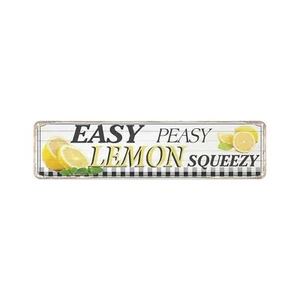 Blechschild Easy Peasy Lemon Squeezy Blechschild 4 Zoll 16 Zoll Küche Wanddeko - Bild 1 von 7
