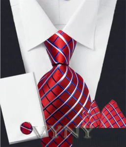 New "VYNY" JACQUARD WOVEN Men's Neckties Tie+Hanky+Cufflinks Sets (VS112) - Picture 1 of 6