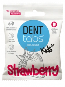 Denttabs Zahnputztabletten Kids Strawberry mit Fluorid 125 Tabletten - Bild 1 von 1