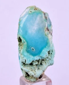 50cts GEM SILICA CHRYSOCOLLA LILY MINE PERU CHALCEDONY QUARTZ POLISHED BB368 - Picture 1 of 6