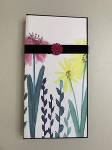 Flower Folded Memo Pad Set With Saying and Paper Clip Handmade - Picture 1 of 5