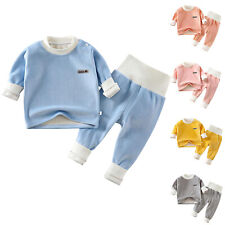 Robe Set Girl Baby Warm Underwear Set Autumn And Winter Children's Baby Homewear