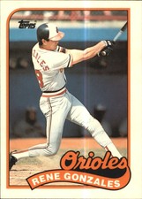 1989 Baltimore Orioles Topps Tiffany Orioles Baseball Card #213 Rene Gonzales