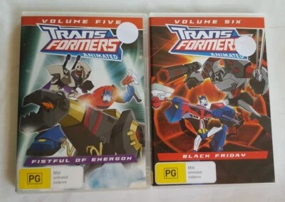 Transformers Dvds Vol 5 Vol 6 Animated Series Black Friday Fistful of Erergon R4 - image 1 of 4