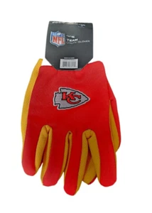 Kansas City Chiefs Team NFL Adult Full Color Sport Utility Work Grip Gloves New - Picture 1 of 3