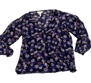 Jessica Simpson Maternity Nursing Cold Shoulder Floral Top/Blouse - Size Medium - Picture 1 of 7