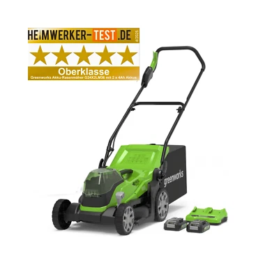 48V (2x24V) Akku Rasenmäher 36cm 40L Greenworks G24X2LM36K4x, mit 2x4Ah Batterie - Bild 1 von 4