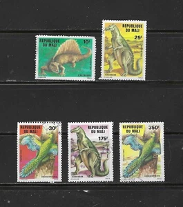 MALI , 1984 , PREHISTORIC ANIMALS , SET OF 5 STAMPS , PERF , USED , CV$2.85 - Picture 1 of 1