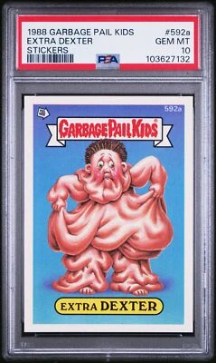 1988 Topps OS15 Garbage Pail Kids Series 15 EXTRA DEXTER 592a Card PSA 10 GEM MT - Image 1 of 2
