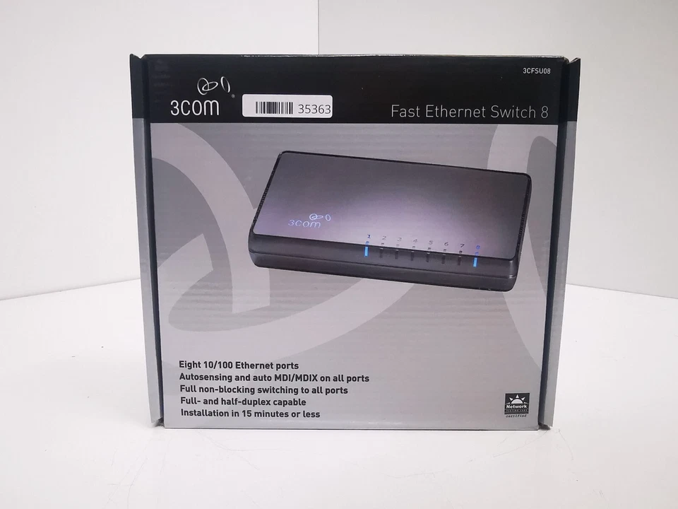 HP/3COM V1405 (JD867A)8-Port Gigabit Ethernet Switch - New Open Box - Image 1 of 4