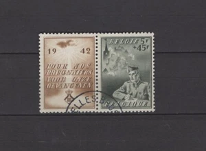 BELGIEN 1942 WWII Kriegsgefangene mit Etikett fein gebraucht 602 - Bild 1 von 1