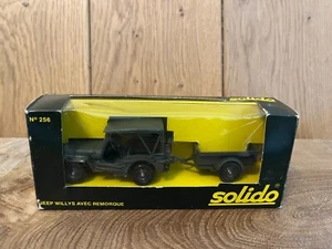Solido 256 Willy's Jeep and Trailer damaged boxed (001) - Picture 1 of 5