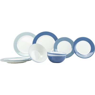 GIMEX Melamin Geschirr Set Sky 12tlg Camping Essgeschirr Reise Picknick Teller - Bild 1 von 4