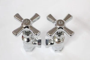 antique sink faucet shut off angle valve | standard vtg victorian deco sink bath - Picture 1 of 3
