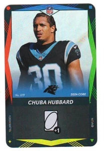 Chuba Hubbard 2024 UNO Elite NFL Wild Card FOIL Blue Green Red Yellow SSP Rare! - Picture 1 of 1