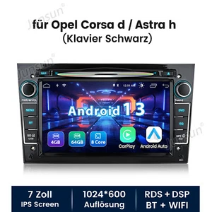 Carplay Android 13 Autoradio Für Opel Astra H Corsa C D Vectra GPS CD DVD 4+64G - Bild 1 von 14