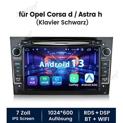 Autoradio Für Opel Astra H Corsa C D Vectra Carplay Android 14 GPS CD DVD 4+64G - Bild 1 von 4