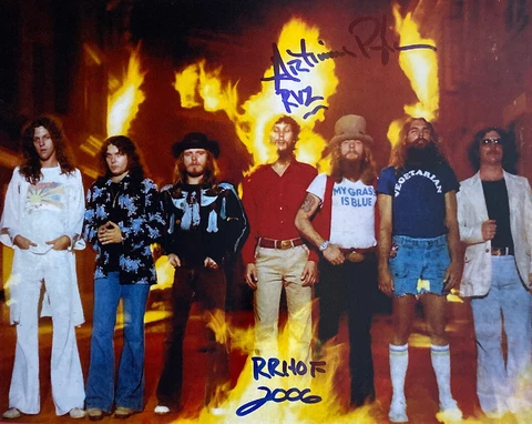Artimus Pyle Lynyrd Skynyrd Signed Autographed 11x14 Survivors Pic w Inscription Cover