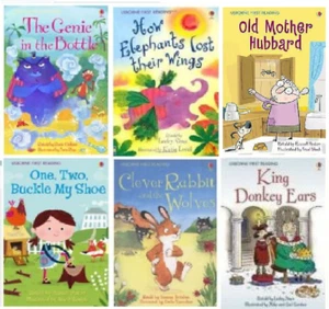 NEW x 6 USBORNE First Reading ( LEVEL TWO ) books One Two buckle my shoe, Elepha - Picture 1 of 1