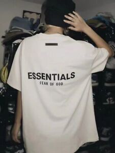 FEAR OF GOD Essentials FOG Oversize Cotton T-shirt with Letters in Back
