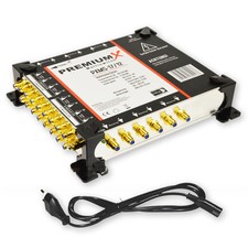 PremiumX Multischalter PXMS 17/12 Netzteil FullHD HDTV 3D # 12 Teilnehmer 4x Sat