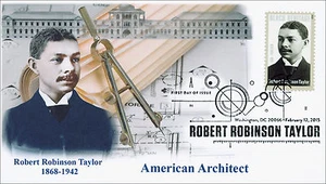 New 2015, Robert Robinson Taylor, Black Heritage, BW Pictorial, FDC, 15-028 - Picture 1 of 1
