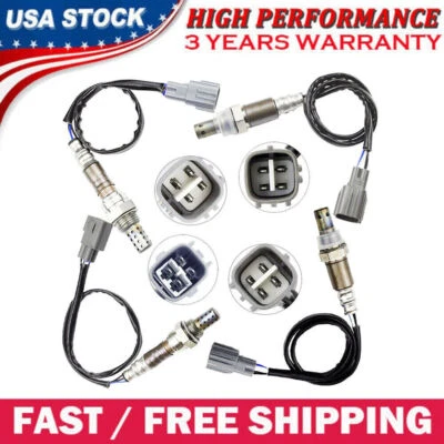 4x Sensor de oxígeno superior e inferior para Lexus ES300 2002-2003 y 02-06 Toyota Camry 3,0 L Foto 1 de 4
